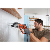 Black+Decker Behs02k-Qs, Martillo Perforador Negro/Naranja