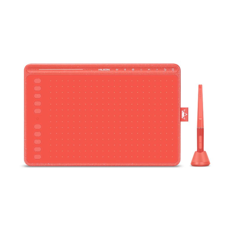Huion Hs611 Red Tableta Digitalizadora Rojo 5080 Líneas Por Pulgada 258,4 X 161,5 Mm Usb