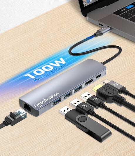 EAN 0766623153959 - Manhattan 153959 base para portátil y replicador de puertos Alámbrico USB 3.2 Gen 1 (3.1 Gen 1) Type-C Pl imagen 7