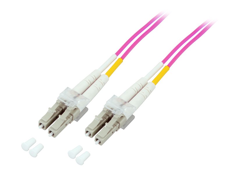 Cable Alcasa 3m Lc/Lc De Fibra Optica Om4 Violeta