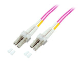 Cable Alcasa Lc/Lc, 1 M De Fibra Optica Om4 Violeta