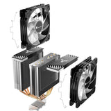 K Jonsbo Cr-2000 Gt Cpu Disipador Dual Tower, Argb - 2x 120mm, Negro