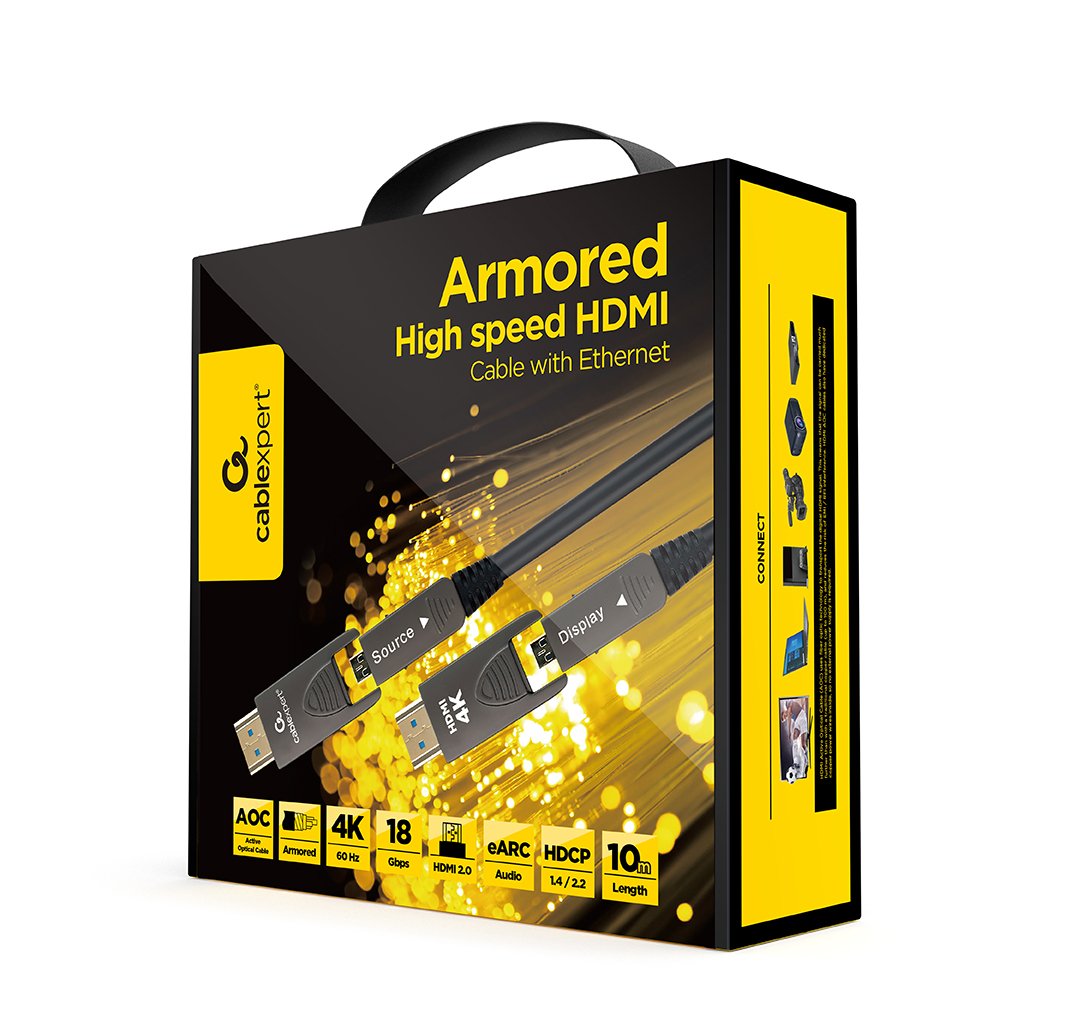 EAN 8716309128797 - Gembird CCAP-HDMIDD-AOC-10M cable HDMI HDMI Type-A/HDMI Type-D Negro imagen 3