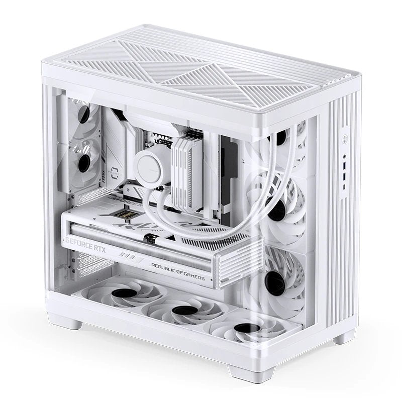 Caja Pc Jonsbo Tk-4 Midi-Tower, Atx, Tempered Glass - Blanco