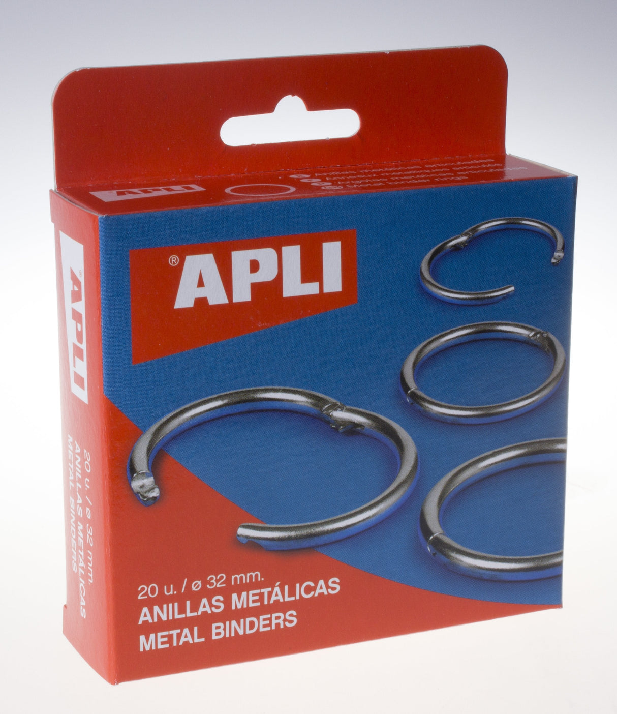 Apli Anillas Metálicas De Doble Bisagra Niqueladas 32mm -20u-