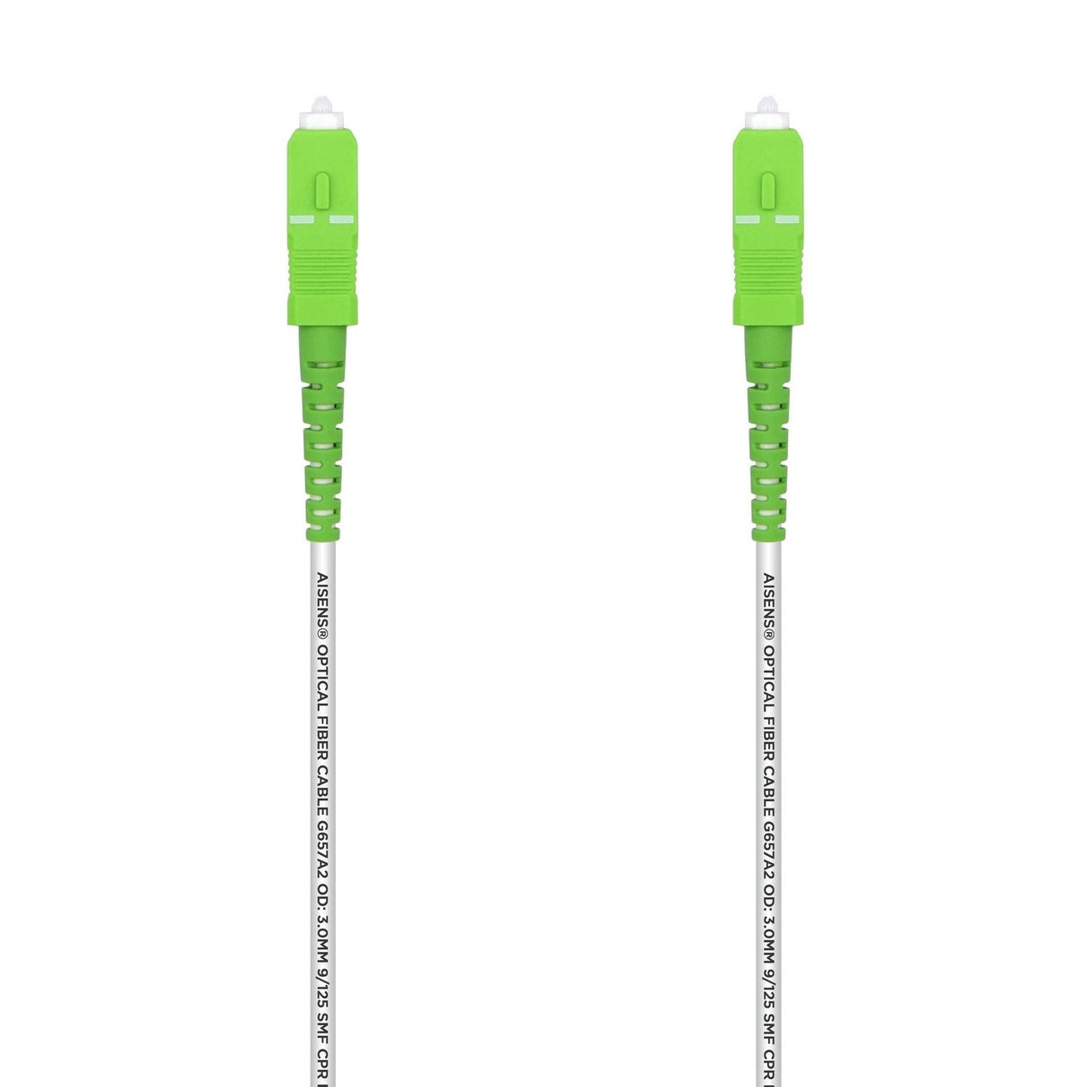 Aisens Cable Fibra Optica G657a2 3.0 9/125 Smf Simplex Cpr Dca Lszh - Sc/Apc-Sc/Apc - 15m - Blanco