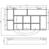 Inline® Small Components Box ,11 Compartments, 271x186x40mm, White