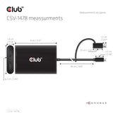 EAN 8719214472993 - CLUB3D CSV-1478 divisor de video USB Tipo C 2x DisplayPort imagen 5