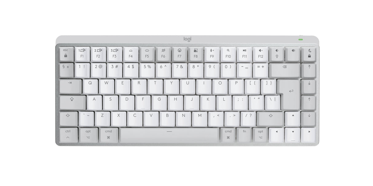 Teclado Ingles Logitech Mx Mini Mechanical For Mac Bluetooth Qwerty Internacional De Ee.Uu. Gris, Blanco
