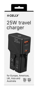 EAN 8021735224532 - Celly MULTIPLUGSL25W cargador de dispositivo móvil Auriculares, Smartphone, Tableta Negro Corriente alter imagen 6
