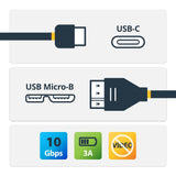 Startech Cable 1m Usb 3.1 Type-C A Micro B
