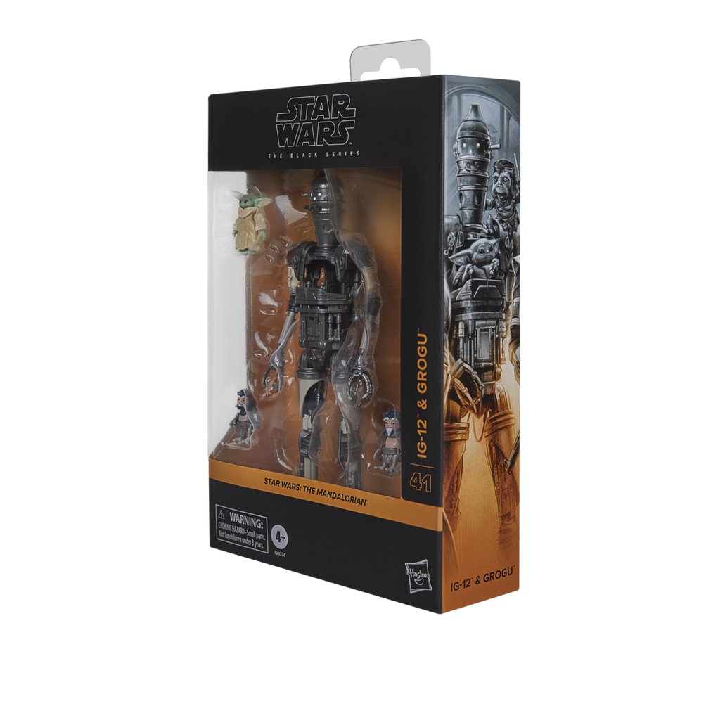Figura Hasbro Star Wars: The Mandalorian The Black Series Ig 12 & Grogu