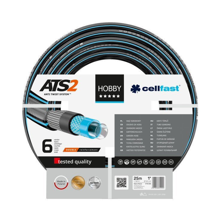 EAN 5901828852992 - CELLFAST HOBBY ATS2 manguera de jardín 25 m Por encima del suelo Negro imagen 1
