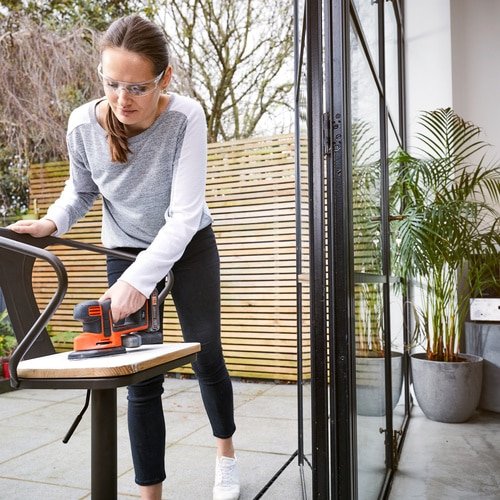 Lijadora Triangular Inalámbrica Black+Decker Mouse Bdcds18n, 18 Voltios, Lijadora Delta Naranja/Negra, Sin Batería Ni Cargador Bdcds18n-Xj