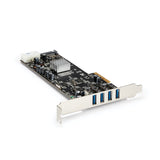 Startech Tarjeta Pci Express 4 Puertos Usb 3.0 Uasp 2 Canales De 5gbps Pexusb3s44v