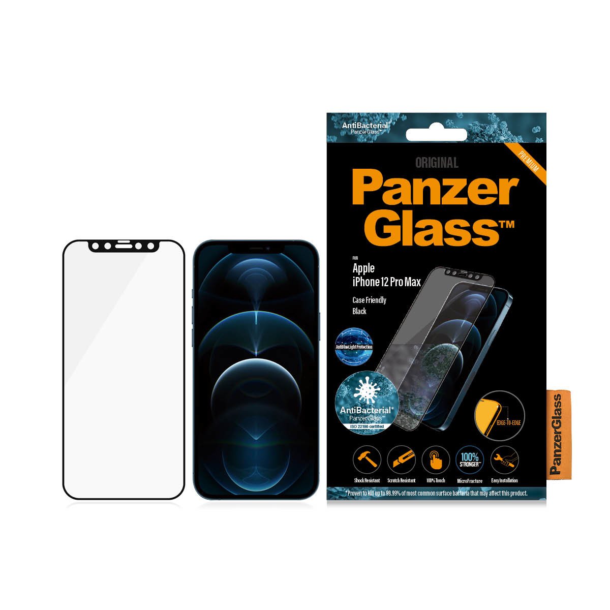 Panzerglass Anti-Blue Light Vidrio Protector De Pantalla Apple Iphone 12 Pro Max - Edge-To-Edge
