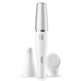 Braun Face Se810 Facial Epilator & Cleansing Brush, White Silver
