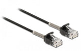 Delock Cable Rj45 Stecker Zu Rj45 Stecker Mit Knickschutz Cat.6a 1 M Schwarz