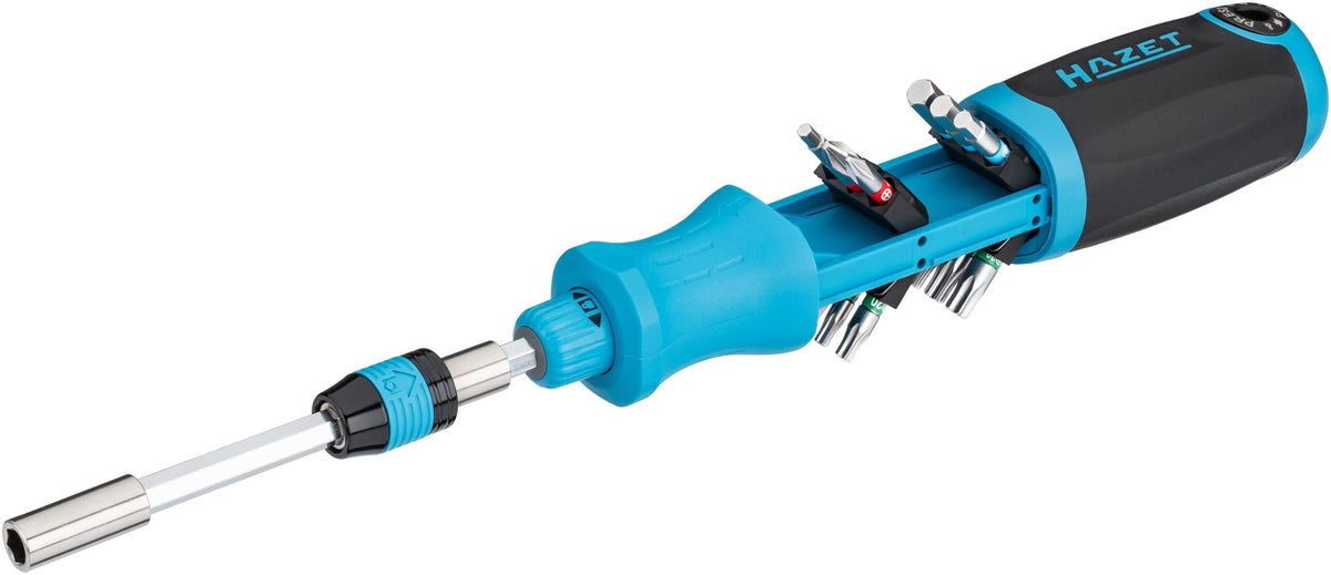 Hazet Bit Ratschen-Destornillador 811r-4 (Azul Negro, Con Integriertem Magazin) 811r-4