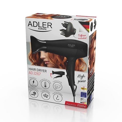 EAN 5903887803021 - Adler AD 2267 secador 2100 W Negro imagen 8