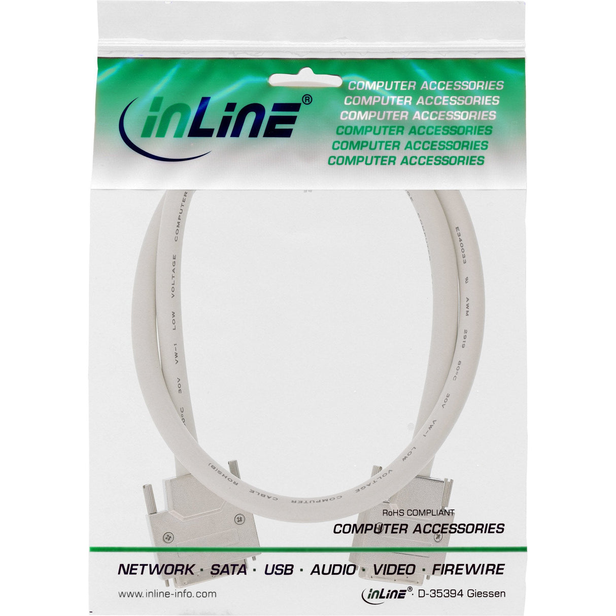 Cable Inline Scsi U320, Micro Centronics (Vhd) De 68 Pines Macho/Macho, 0,9 M