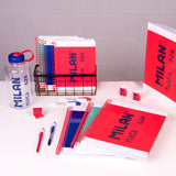 Milan Cuaderno Espiral A4 80h 95gr 5x5mm Tapa Dura Colección Nata® 624 Since 1918 Azul