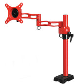 Brazo Para 1 Monitor Arctic Z-1 Rojo Con Hub Usb 4 Puertos