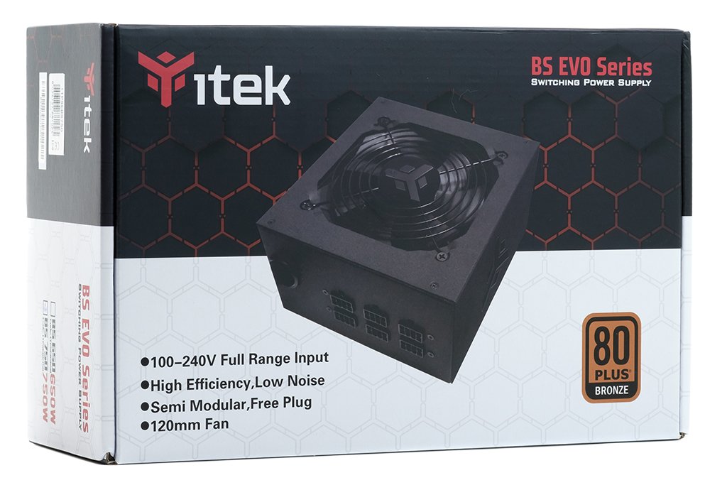 Fuente De Alimentación Itek Bs750 750 W 24-Pin Atx Atx Negro
