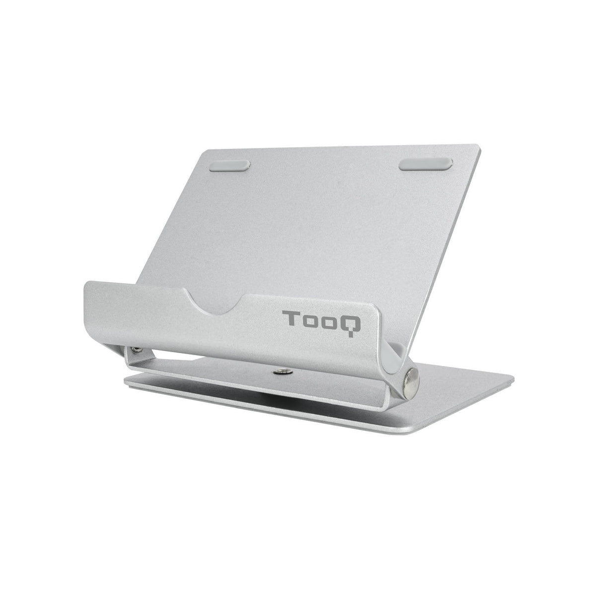 Tooq Soporte De Sobremesa Para Tablet Hasta 10" - Inclinable Y Giratorio - Base Antideslizante - Plata