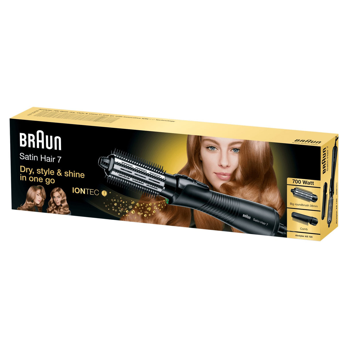 EAN 3030050182415 - Braun Satin Hair 7 AS720 Cepillo de aire caliente Caliente Negro 700 W 2 m imagen 8
