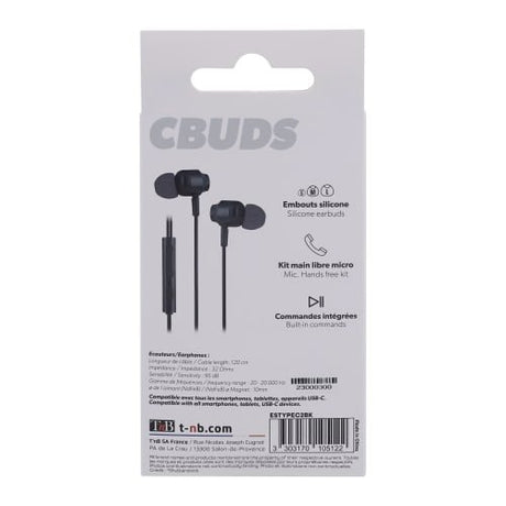EAN 3303170105122 - T'nB C-Buds Auriculares Alámbrico Dentro de oído Llamadas/Música USB Tipo C Negro imagen 6