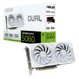 Graphics Card Asus Nvidia Geforce Rtx 5060 8 Gb Gddr7 128 Bit Pcie 5.0 16x Dual Slot Fansink Dual-Rtx5060-O8g-White