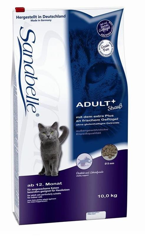Sanabelle Adult Alimento Seco Para Gatos 10 Kg Gatito Avestruz, Aves
