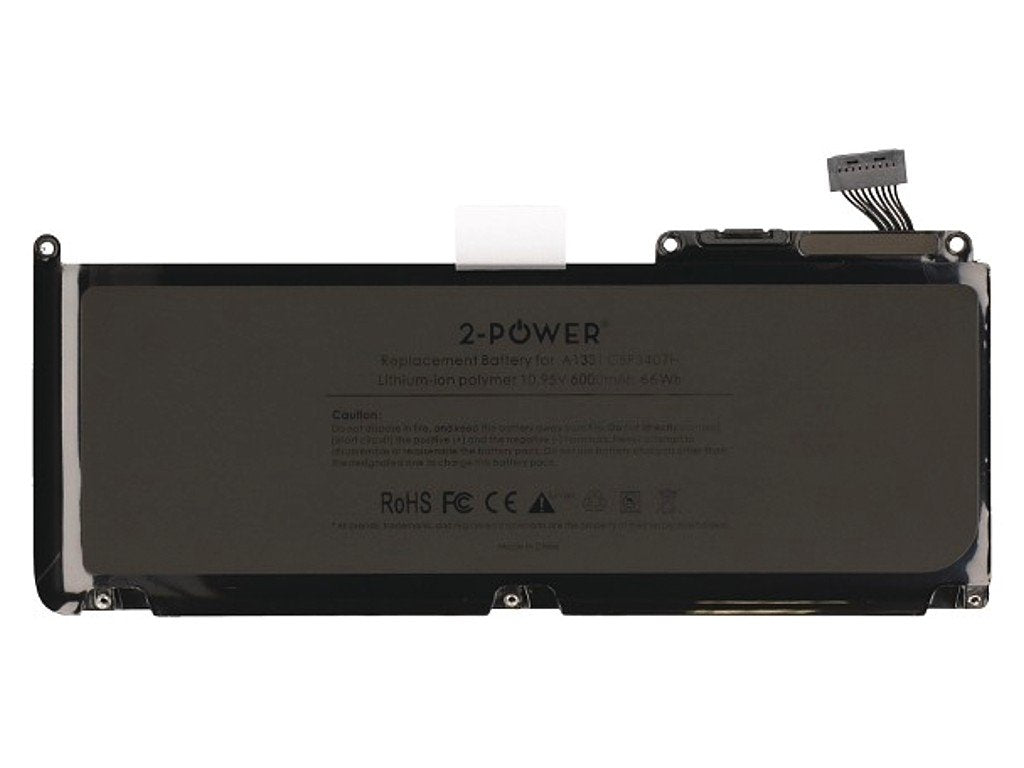 2-Power Batería 10.95v 6000mah Para Replacement Apple A1331 (High Capacity) Cbp3407h