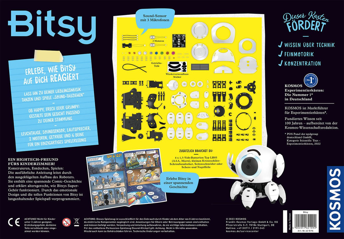 Kosmos Bitsy: Tu Inteligente Robot Amigo, Kit De Experimentos