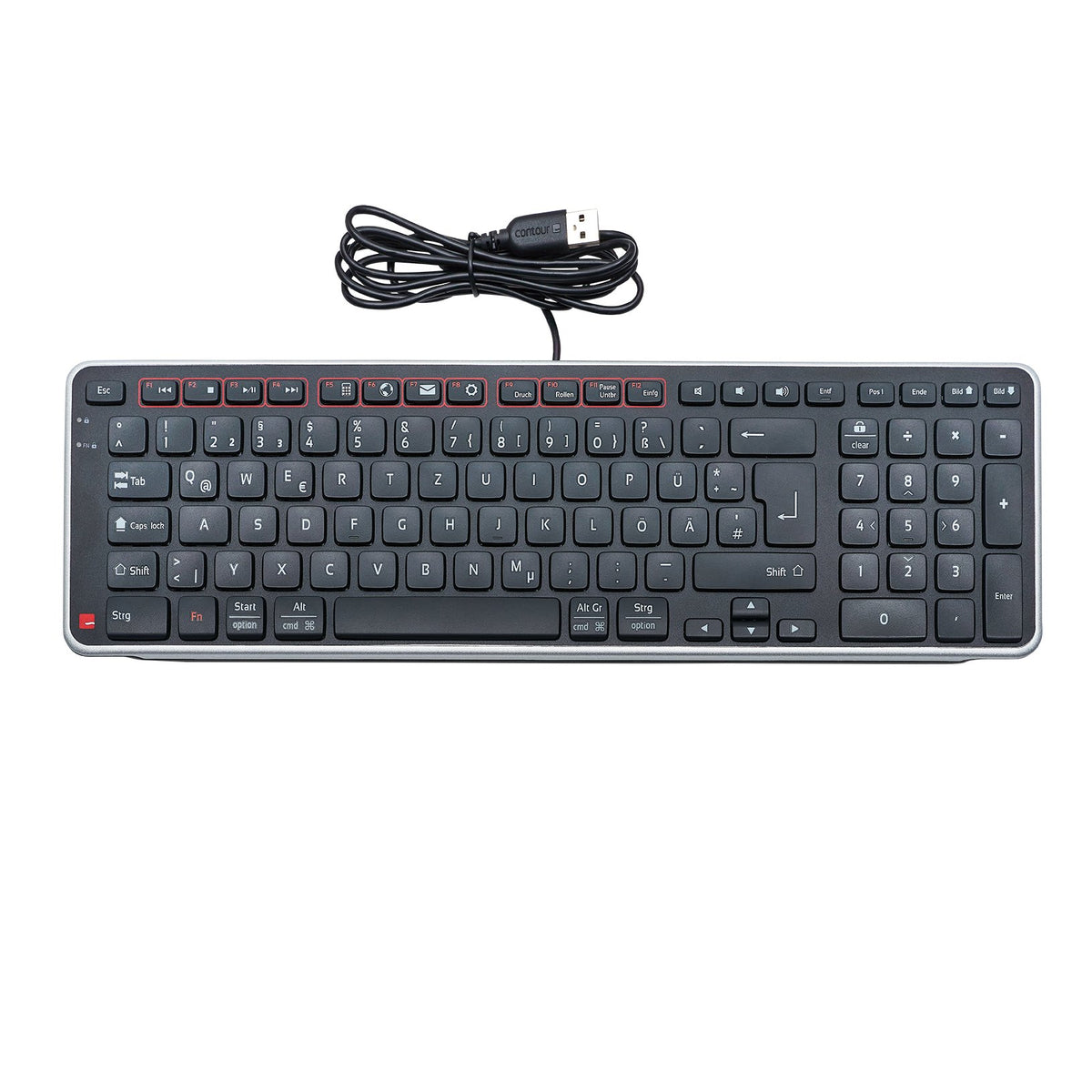 EAN 743870006856 - Contour Design Balance teclado Oficina RF inalámbrica + USB QWERTZ Alemán Negro imagen 1