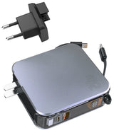 4smarts Powerbank Lucid 3in1 Hybrid Charger 10000 Mah 20w Z Wbudowanym Kablem Usb-C / Lightning Srebrny