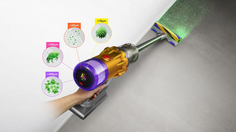 EAN 5025155088180 - Dyson V12 Detect Slim Absolute Aspiradora escoba 2 en 1 Batería Secar Sin bolsa 545 W Níquel, Amarillo imagen 3