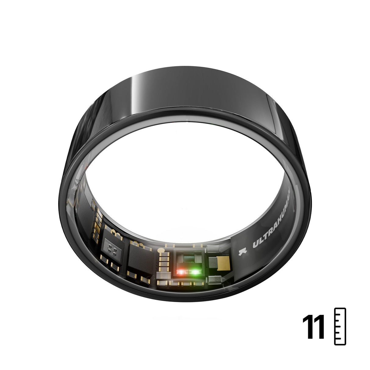 Anillo Ultrahuman Air - Anillo Inteligente Para Mujeres Y Hombres - Portátil Para Seguimiento Del Sueño Y La Actividad Física - Frecuencia Cardíaca - Smartring Aster Negro Talla 11