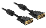 Delock Cable Dvi 24+1 Macho > Dvi 24+1 Macho 5 M Negro
