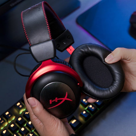 EAN 0196188047842 - HyperX Cloud II Wireless - Gaming Headset (Black-Red) (HHSC2X-BA-RD/G) Inalámbrico Diadema Juego Negro, R imagen 3