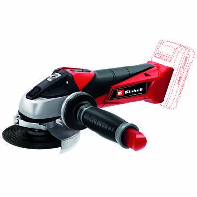 Amoladora Angular Einhell Te-Ag 18 Li-Solo, 18 Voltios (Rojo, Sin Batería Ni Cargador) 4431110