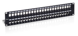 Equip Patchpanel 48x Rj45 Cat6a 19" 1he Para Keymone Negro