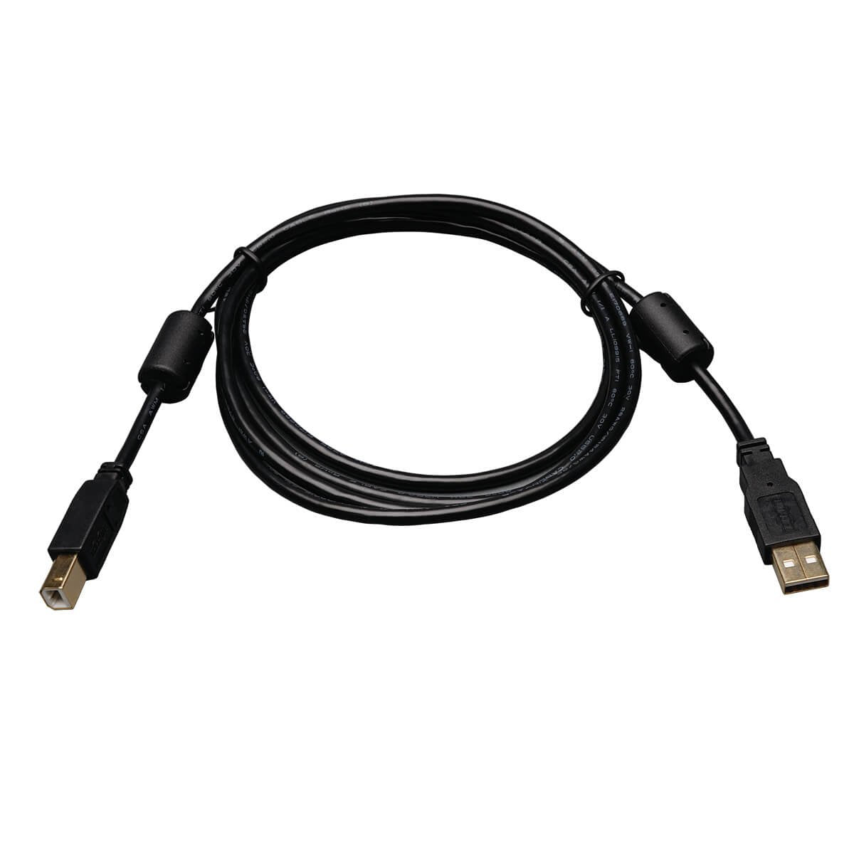 Tripp Lite U023-006 Cable Usb 2.0 A/B Con Atenuadores De Ferrita (M/M), 1.83 M [6 Pies]