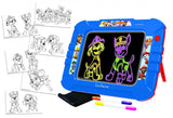 Pat 'Patrouille Pizarra Para Dibujar Luz Neón Con Rotuladores Y Modelos De Color - Lexibook