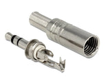 Delock 65532 Toma Estéreo Macho 3,5 Mm Con Protección Contra Dobleces Soldadura Versión