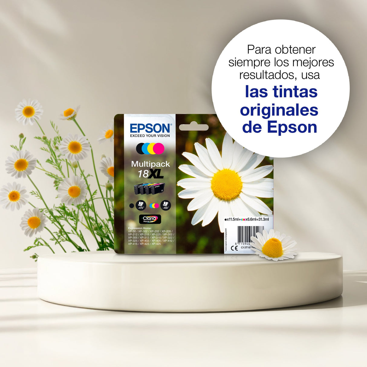 EAN 8715946625256 - Epson Daisy C13T18134022 cartucho de tinta 1 pieza(s) Original High (L) Yield imagen 6