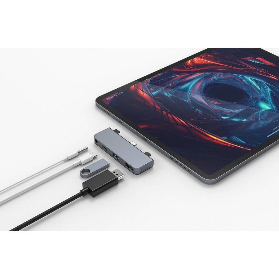 Hub 4-In-1 Usb-C Dock, Dockingstation Hd319e-Gris