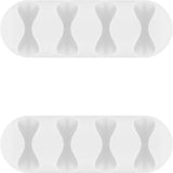 Juego De 2 Piezas Para Organizar Y Sujetar Cables, Extraíble, Gestión De Cables 4 Ranuras, Blanco, Blister