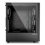 Caja Pc Sharkoon Rgb Wave 2xusb3.0 Rgb Sin Fuente Negro